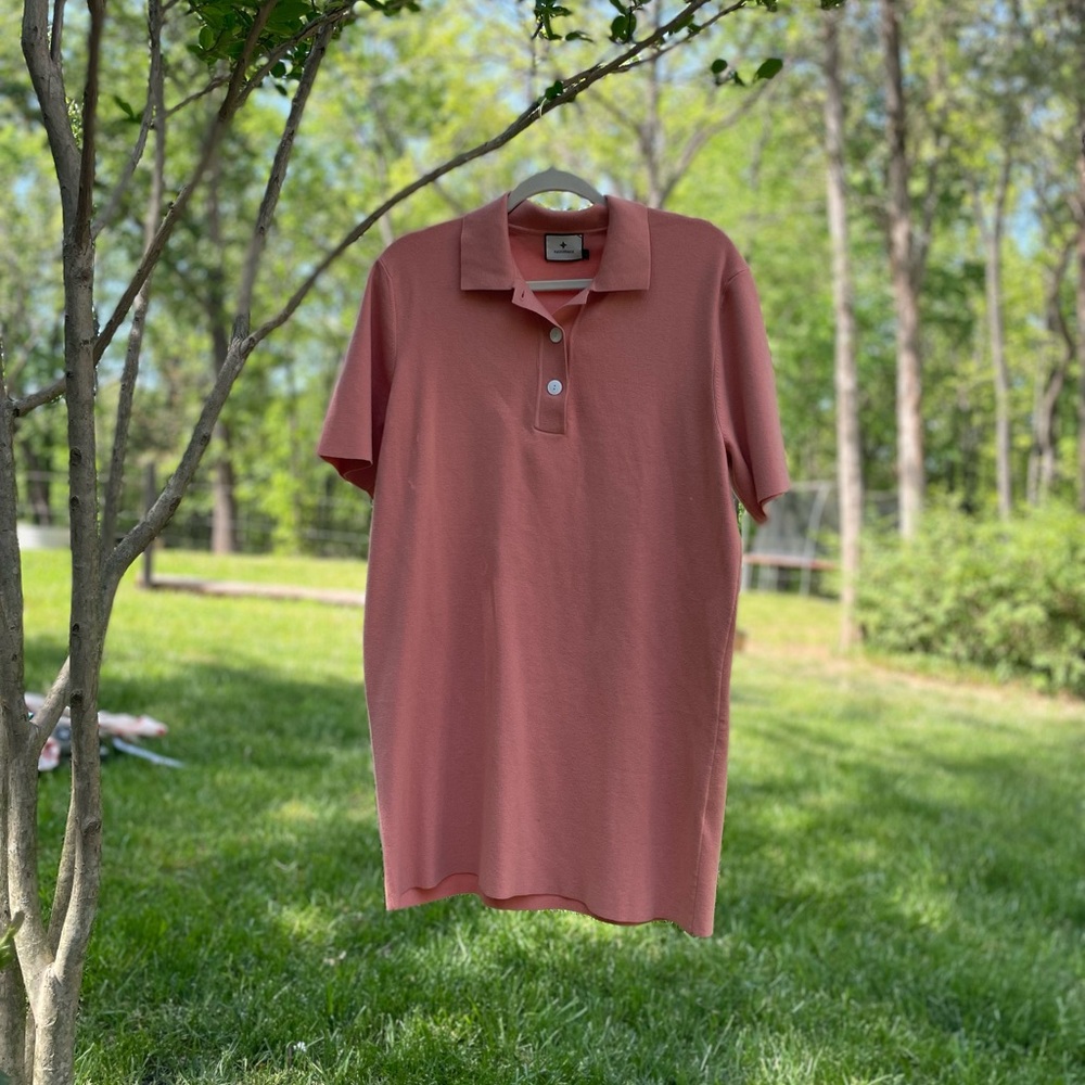 Tuckernuck- Apricot Mini Channing Polo Dress